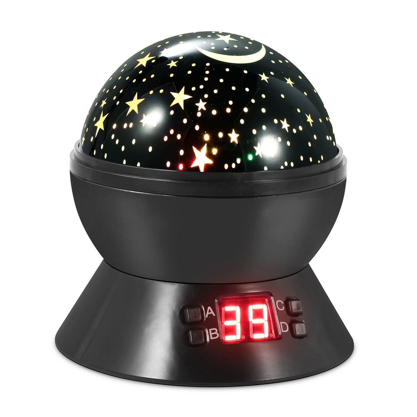 Star Moon Sky LED Projector Night Light, Rotating, Auto Shut-Off