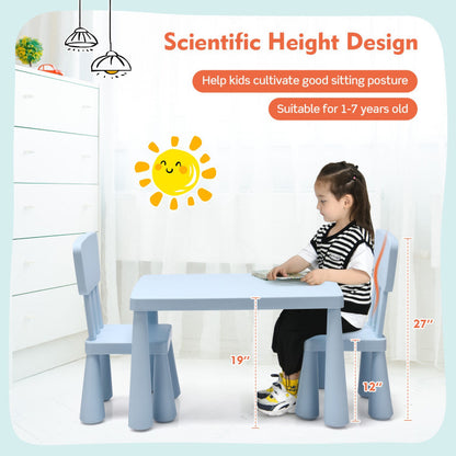 Table and Chair Multi Activity 3 Piece Set for Toddlers (4 Colors)