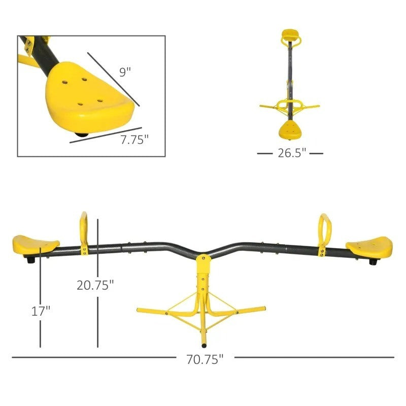 Backyard Swivel Outdoor Playground Seesaw