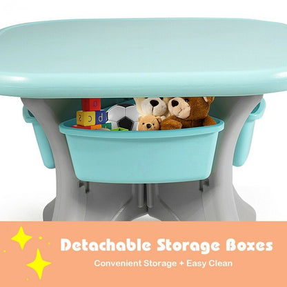 Table and Chair Play Set with Storage Box for Toddlers (3 Colors)