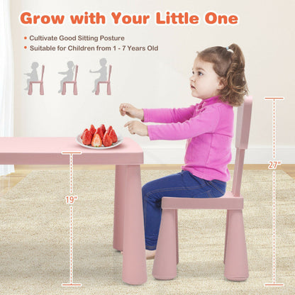 Table and Chair Multi Activity 3 Piece Set for Toddlers (4 Colors)