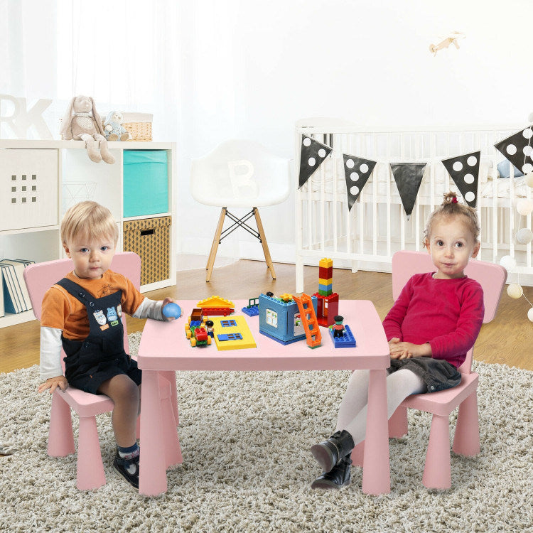 Table and Chair Multi Activity 3 Piece Set for Toddlers (4 Colors)