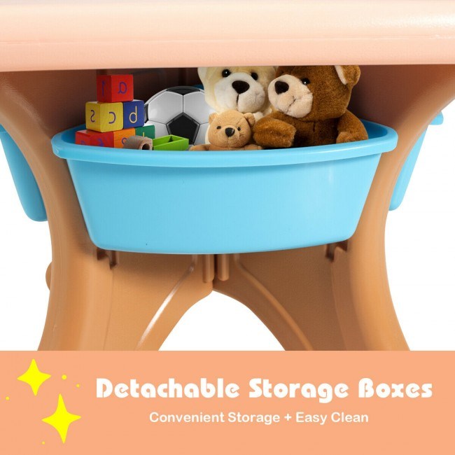 Table and Chair Play Set with Storage Box for Toddlers (3 Colors)