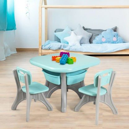 Table and Chair Play Set with Storage Box for Toddlers (3 Colors)