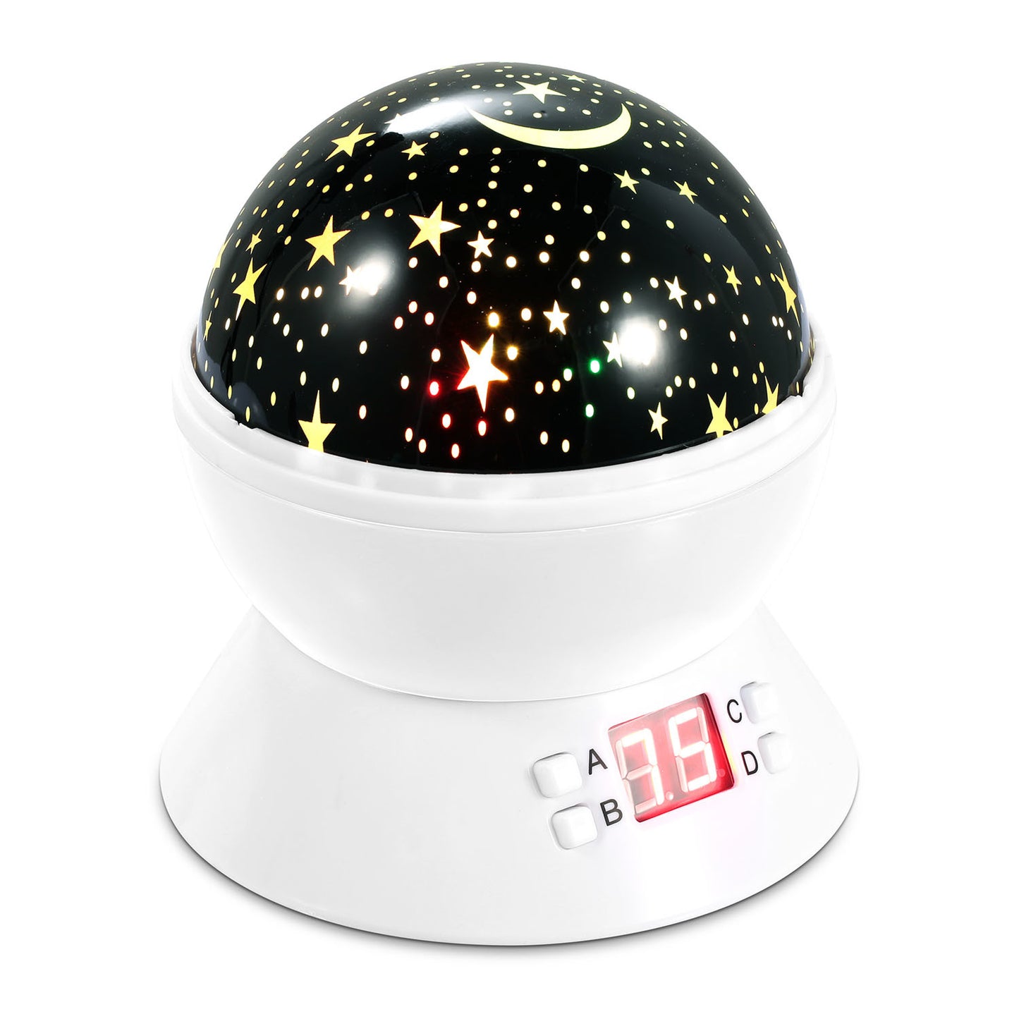 Star Moon Sky LED Projector Night Light, Rotating, Auto Shut-Off