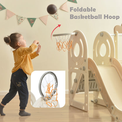 Bus Slide Set with Basketball Hoop for Toddlers (4 Colors)