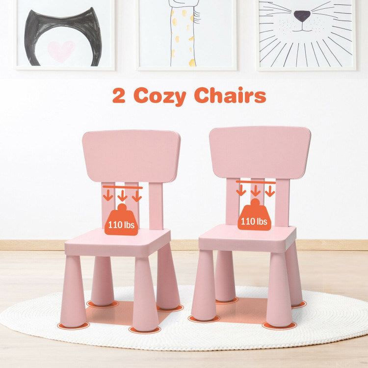 Table and Chair Multi Activity 3 Piece Set for Toddlers (4 Colors)