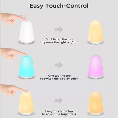 Touch Activated Rechargeable Bedside 6 Color Night Light