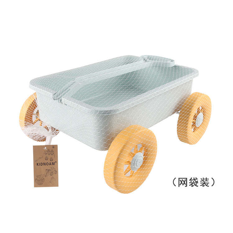 Wheat Straw Environmentally Friendly Beach Pusher Wagon Toys for Kids