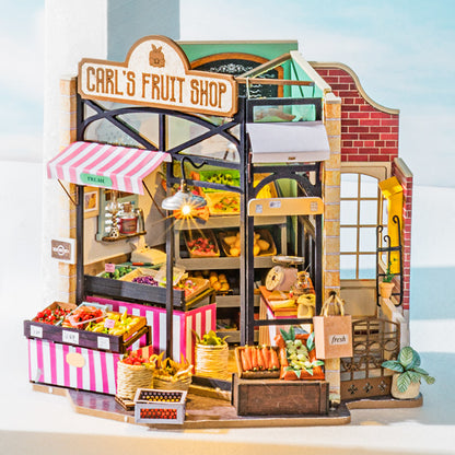 Model Craft 3D Dollhouse Miniature Kit, Fruit Shop