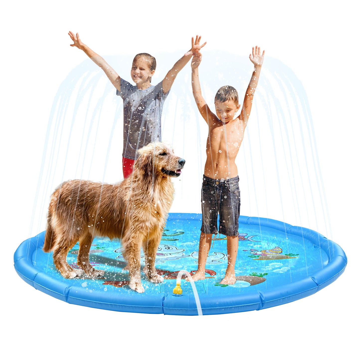 Summer Fun Large Water Splash Pad for Kids