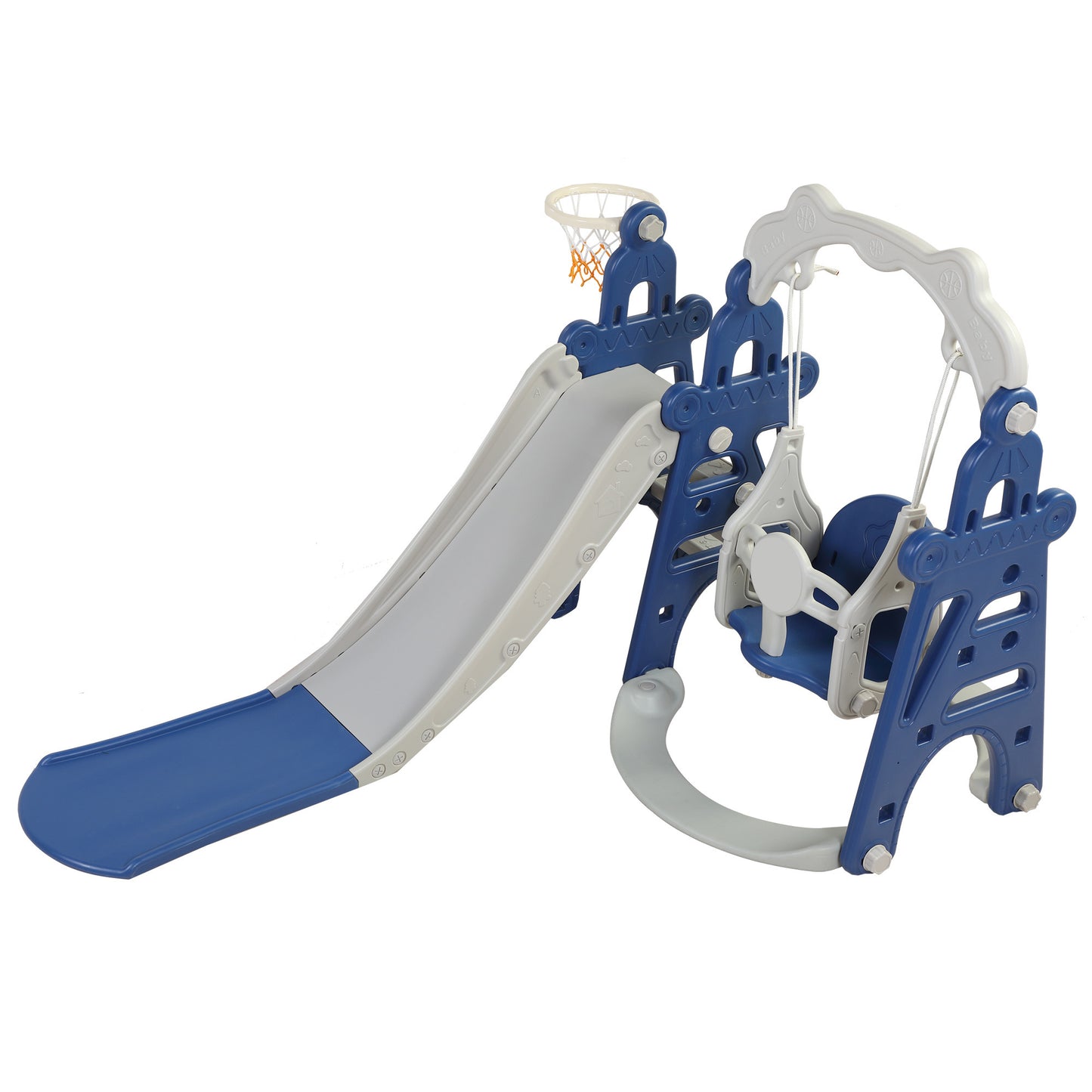 Swing Slide Activity 3:1 Set with Basketball Hoop for Toddlers (2 Colors)