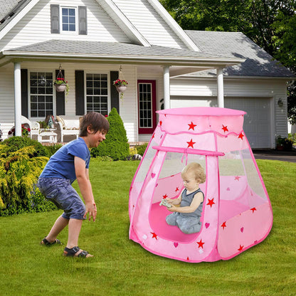 Kids Pop-Up Castle Tent Playhouse for Pink or Blue