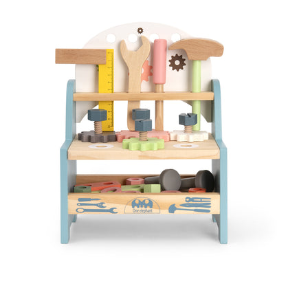 Wooden Mini Tool Workbench with Wooden Hardware for Toddlers