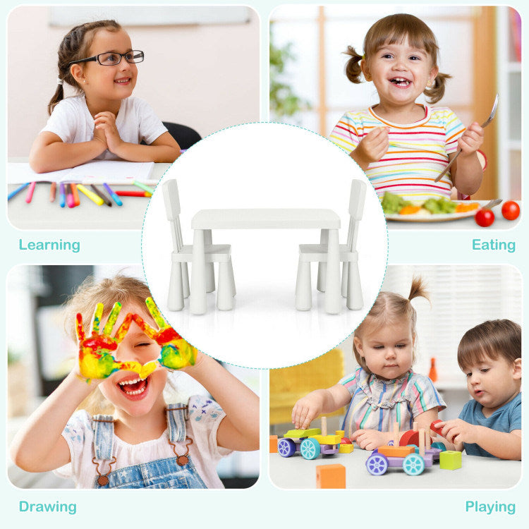 Table and Chair Multi Activity 3 Piece Set for Toddlers (4 Colors)