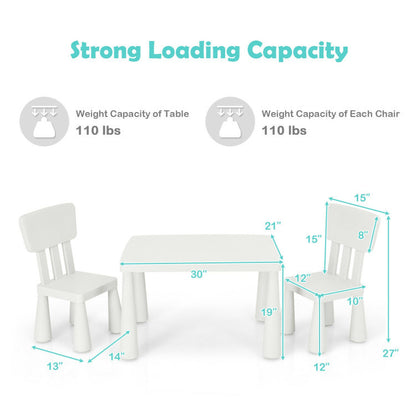 Table and Chair Multi Activity 3 Piece Set for Toddlers (4 Colors)