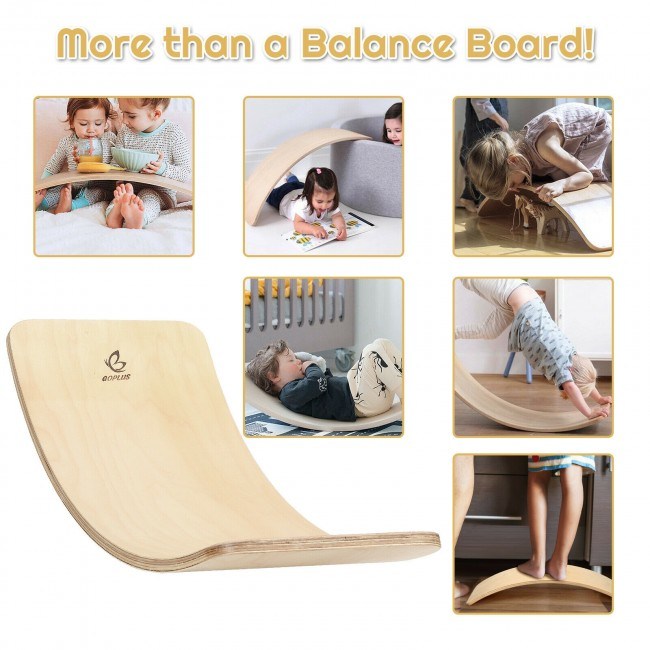 Wooden Wobble Exercise Balance Board for Kids and Adults 450-660 lbs