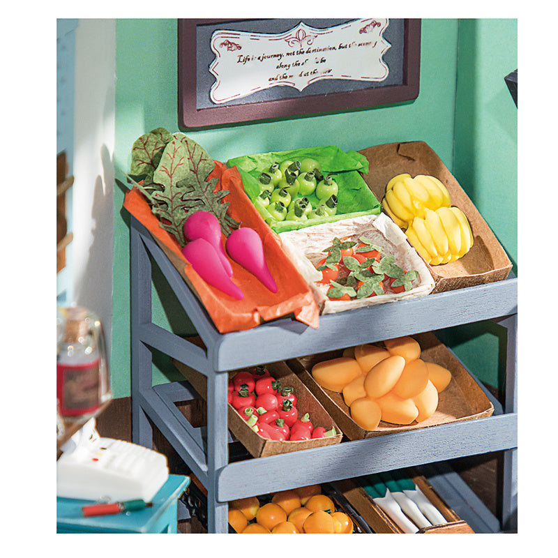 Model Craft 3D Dollhouse Miniature Kit, Fruit Shop