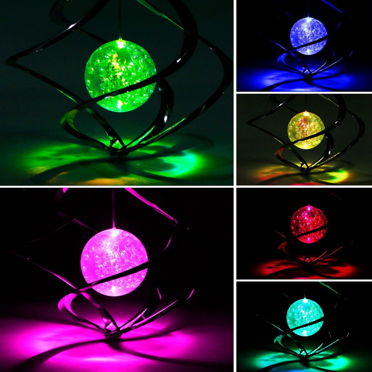 Spiral LED Color Changing Hanging Waterproof Spinner