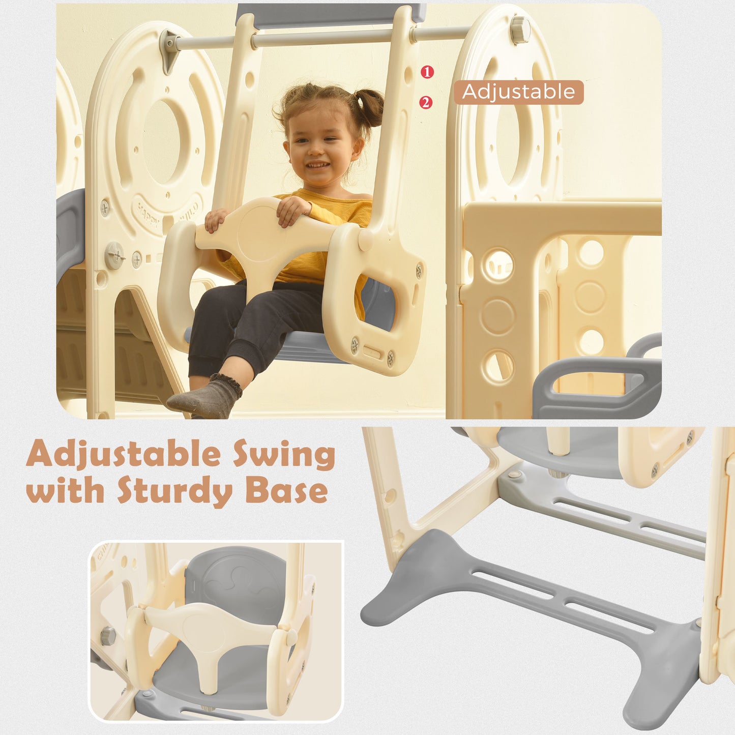 Swing-N-Slide with Bus Activity 4:1 Play Set with Basketball Hoop for Toddler (4 Colors)