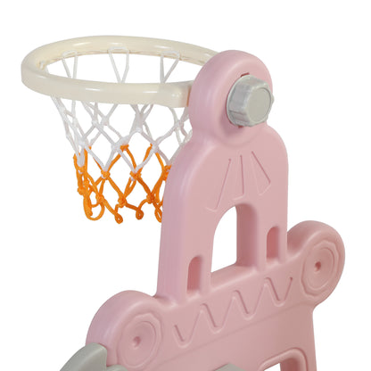 Swing Slide Activity 3:1 Set with Basketball Hoop for Toddlers (2 Colors)