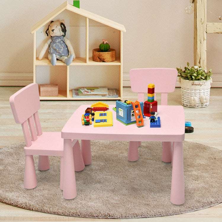 Table and Chair Multi Activity 3 Piece Set for Toddlers (4 Colors)