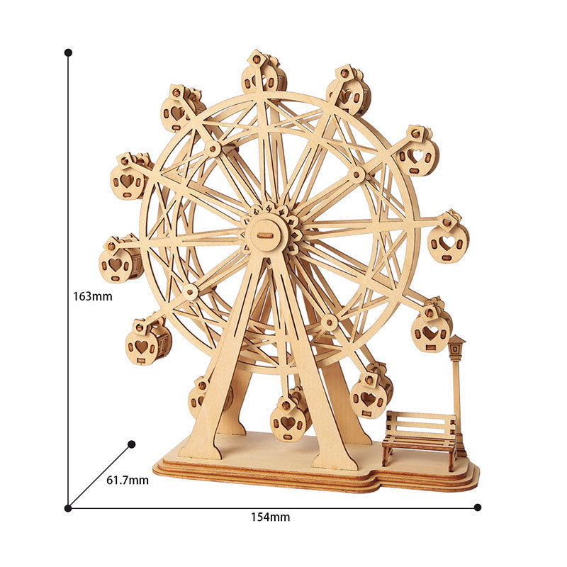 Wooden Robotime 3-D Ferris Wheel Puzzle Teen and Adults