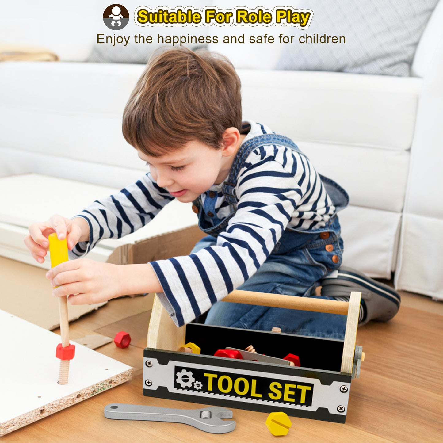 Workbench Toolbox with Tools for Toddlers (3+)