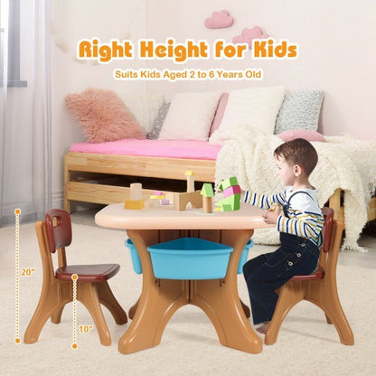 Table and Chair Play Set with Storage Box for Toddlers (3 Colors)