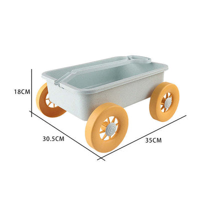 Wheat Straw Environmentally Friendly Beach Pusher Wagon Toys for Kids