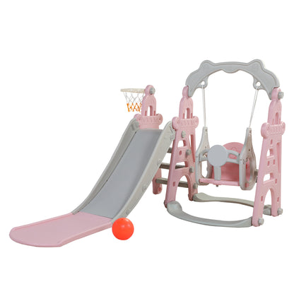 Swing Slide Activity 3:1 Set with Basketball Hoop for Toddlers (2 Colors)