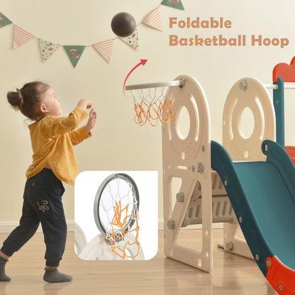 Swing-N-Slide with Bus Activity 4:1 Play Set with Basketball Hoop for Toddler (4 Colors)