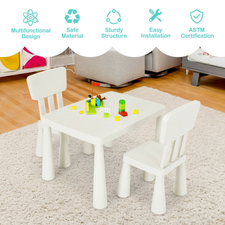 Table and Chair Multi Activity 3 Piece Set for Toddlers (4 Colors)