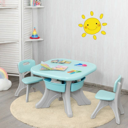 Table and Chair Play Set with Storage Box for Toddlers (3 Colors)