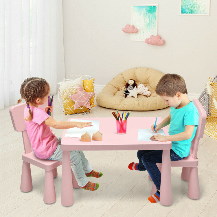 Table and Chair Multi Activity 3 Piece Set for Toddlers (4 Colors)