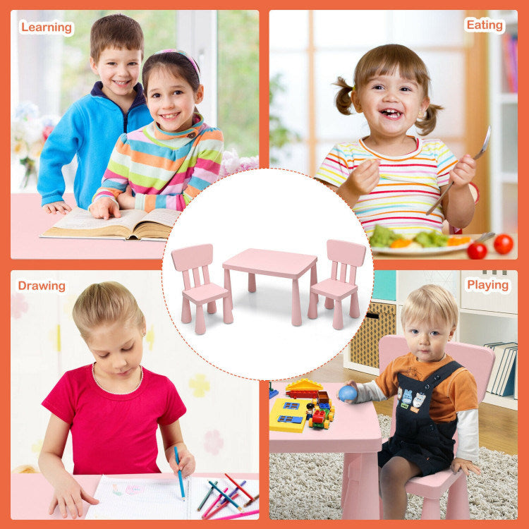 Table and Chair Multi Activity 3 Piece Set for Toddlers (4 Colors)