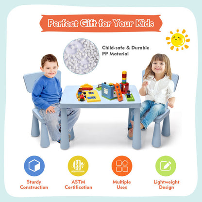 Table and Chair Multi Activity 3 Piece Set for Toddlers (4 Colors)