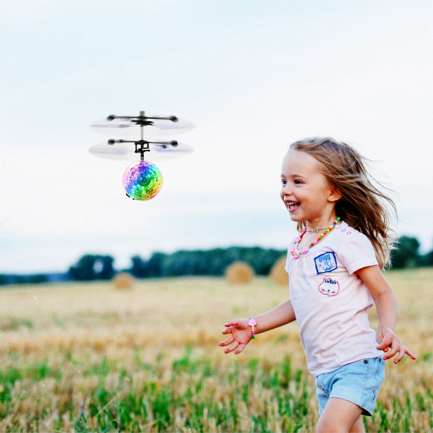 LED Drone Helicopter Flying Ball for Kids