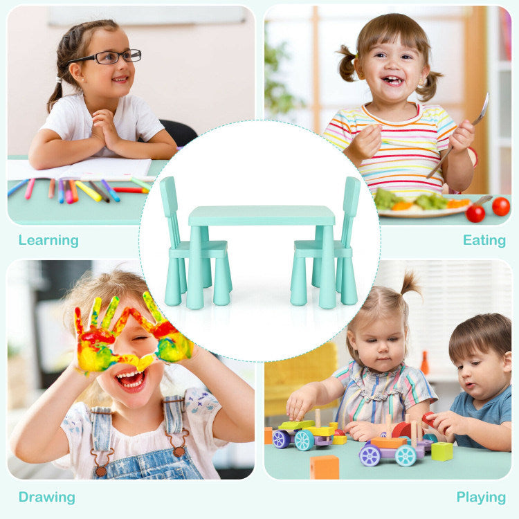 Table and Chair Multi Activity 3 Piece Set for Toddlers (4 Colors)