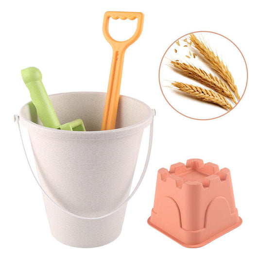 Wheat Straw Environmentally Friendly Beach Bucket Dinosaur Toys for Kids