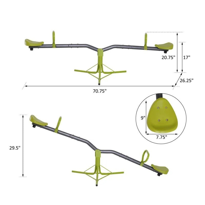 Backyard Swivel Outdoor Playground Seesaw