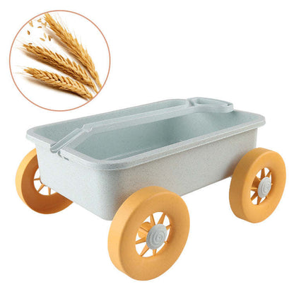 Wheat Straw Environmentally Friendly Beach Pusher Wagon Toys for Kids