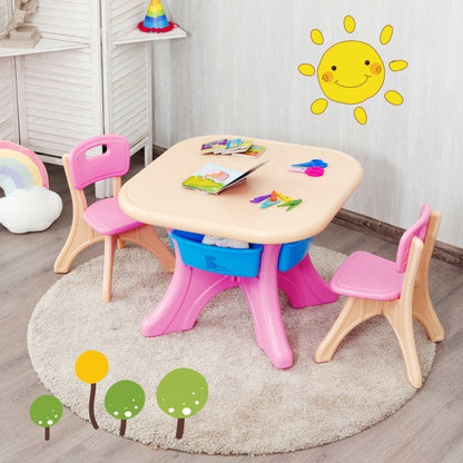 Table and Chair Play Set with Storage Box for Toddlers (3 Colors)