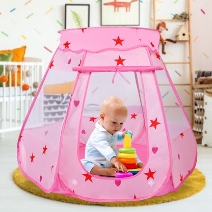 Kids Pop-Up Castle Tent Playhouse for Pink or Blue