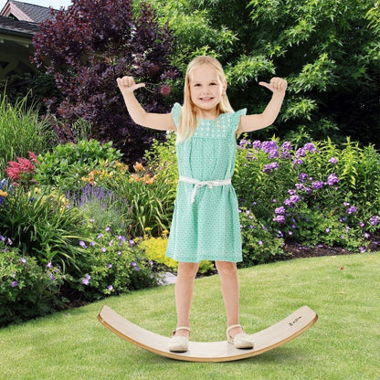 Wooden Wobble Exercise Balance Board for Kids and Adults 450-660 lbs