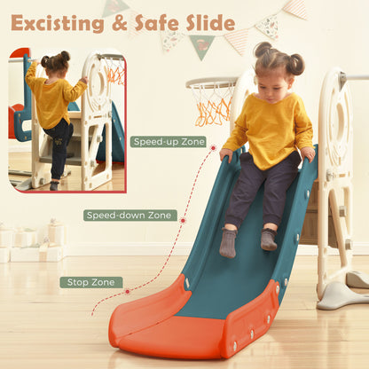 Swing-N-Slide with Bus Activity 4:1 Play Set with Basketball Hoop for Toddler (4 Colors)