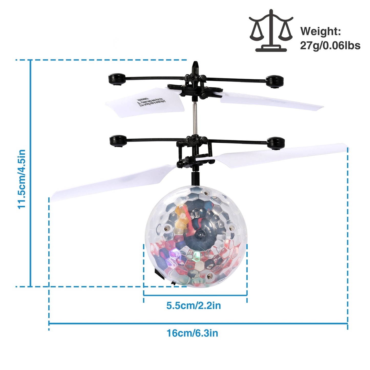 LED Drone Helicopter Flying Ball for Kids