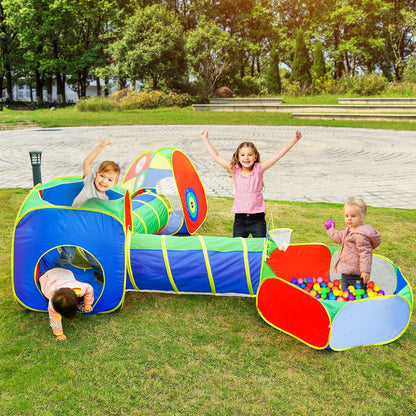 Easy Pop-Up Playhouse with Crawl Tents, Tunnels and Ball Pit