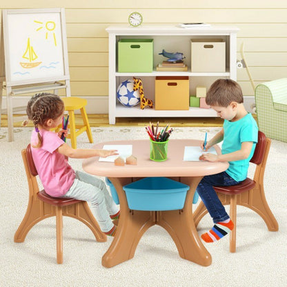 Table and Chair Play Set with Storage Box for Toddlers (3 Colors)